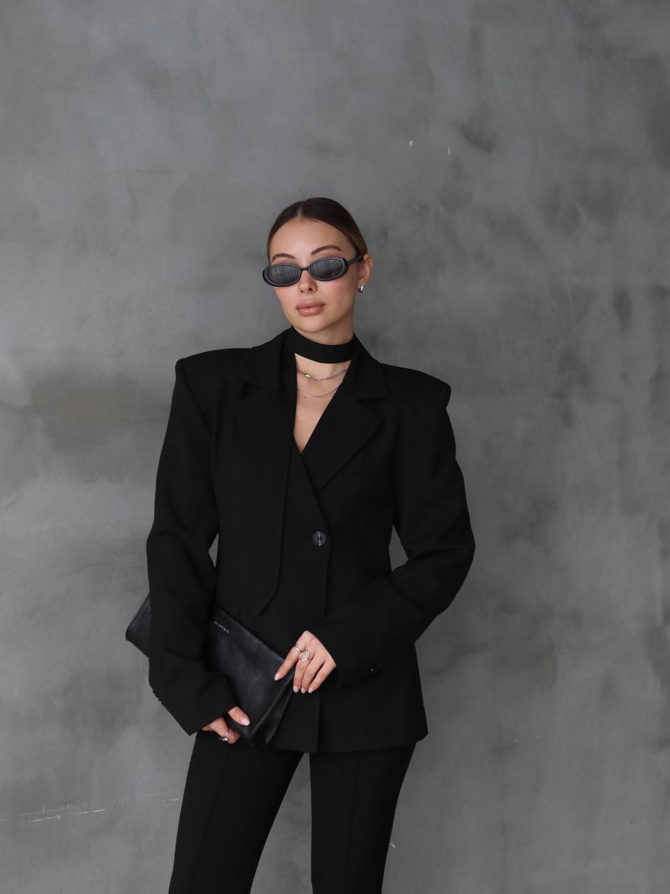 Padded Shoulder Blazer