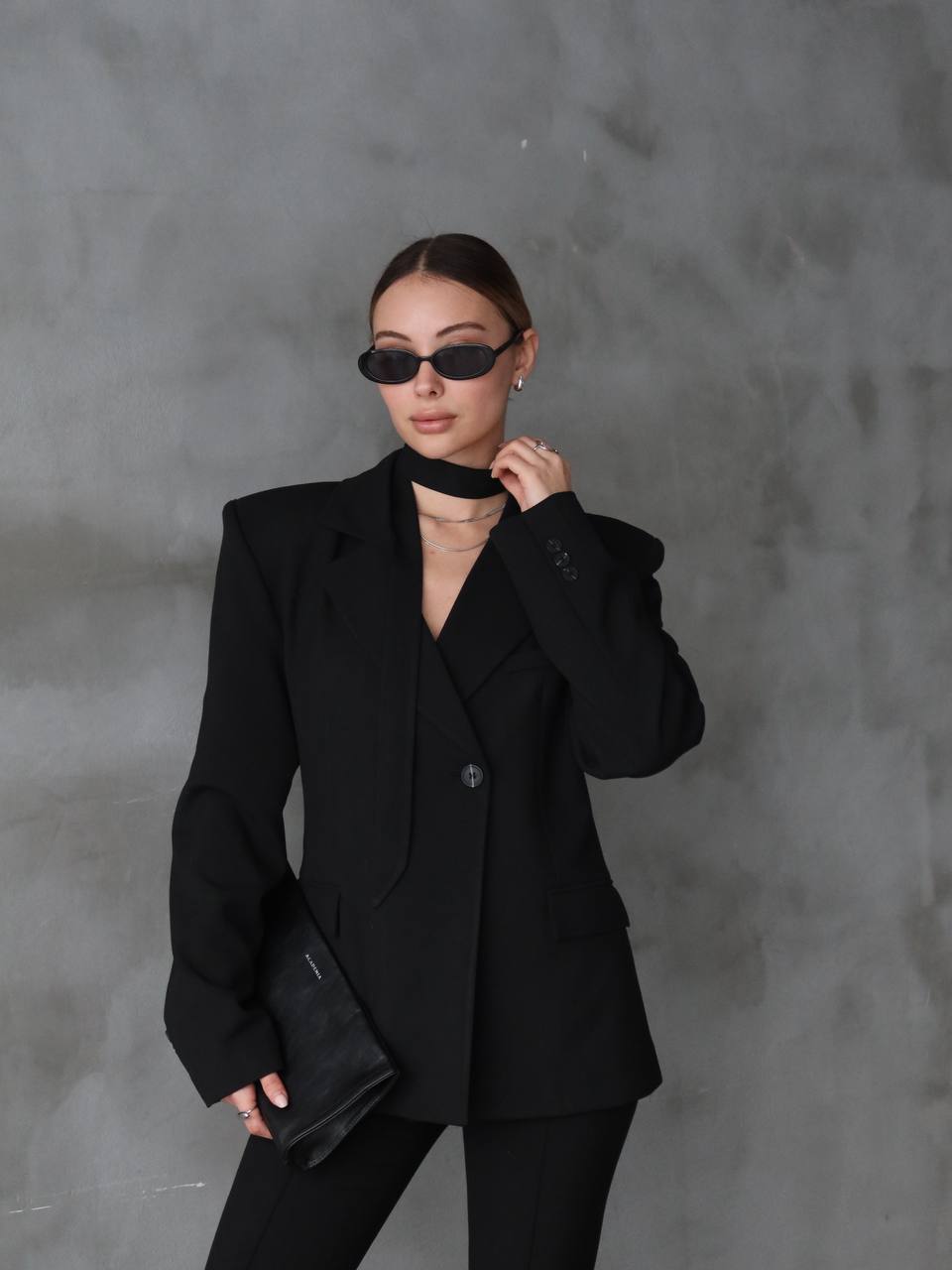 Padded Shoulder Blazer