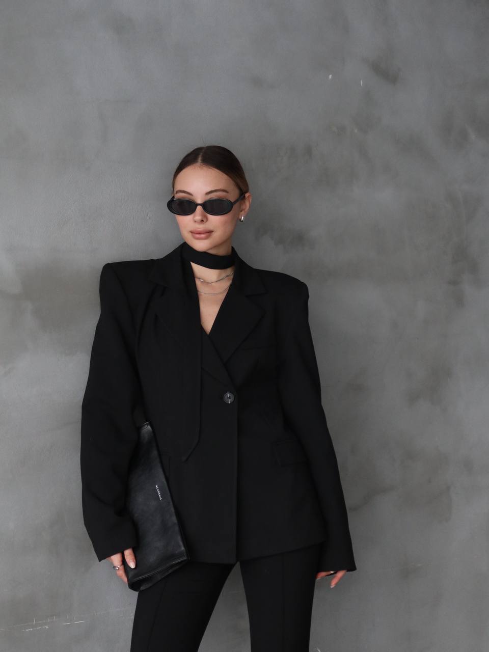 Padded Shoulder Blazer