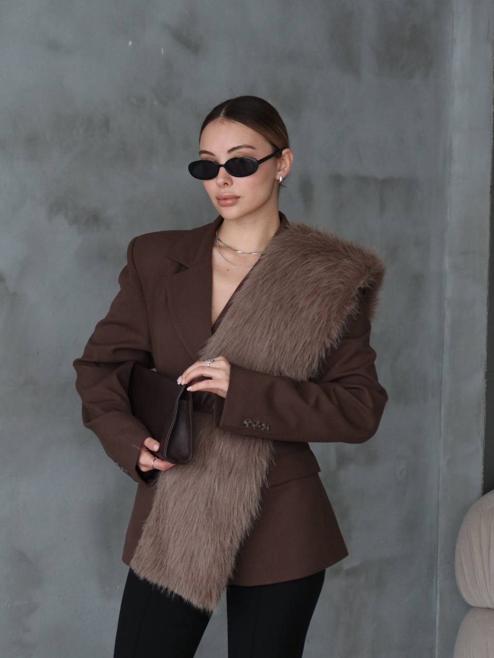 Padded Shoulder Blazer