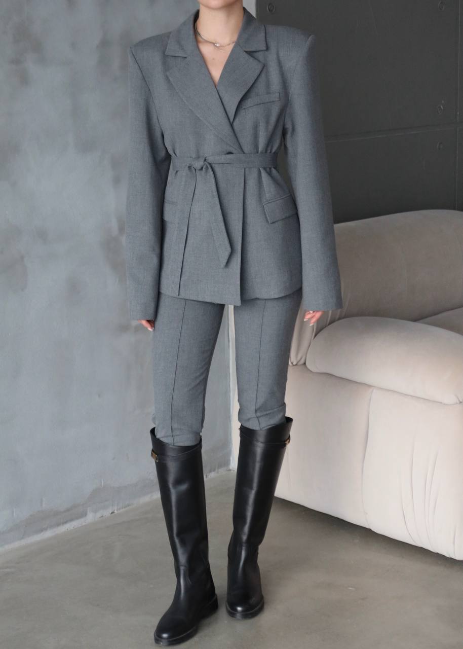 Padded Shoulder Blazer