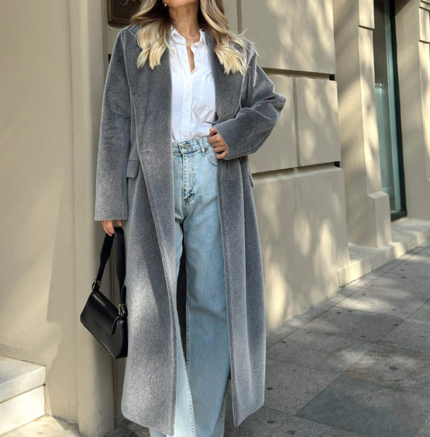 Charcoal Textured Premium Oversize Coat